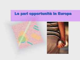 pari opportunit&agrave; europa