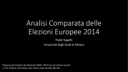 Analisi Comparata delle Elezioni Europee 2014