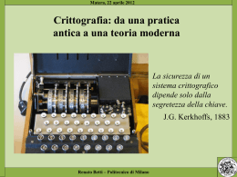 Crittografia: da una pratica antica a una teoria moderna