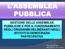 L`assemblea pubblica SLIDES