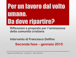 Per un lavoro dal volto umano. Da dove ripartire.