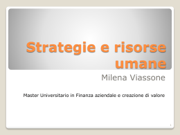 Strategie e risorse umane - Università degli Studi di Torino