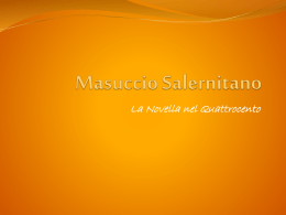 Masuccio Salernitano - Liceo Statale A.Gatto