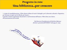 progetto – una biblioteca per crescere