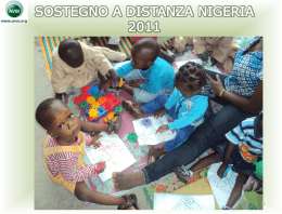 SOSTEGNO A DISTANZA NIGERIA 2011