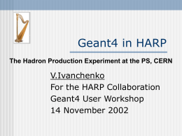 HARP - Geant4