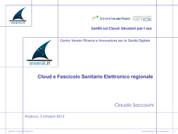 l`intervento del dott. Claudio Saccavini
