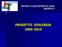 Progetto Dislessia "Aiuto allo studio" - Gruppo 4