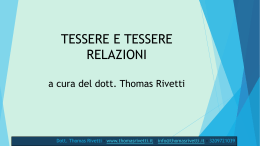 Materiale corso di formazione Prof. Rivetti