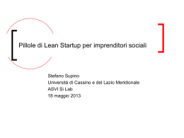 Pillole di Lean Startup per imprenditori sociali