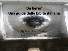 Una guida delle bibite italiane - University of Southampton Blogs