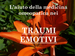 L`aiuto della Medicina Omeopatica nei traumi emotivi