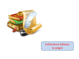 Letteratura italiana &ndash; le origini