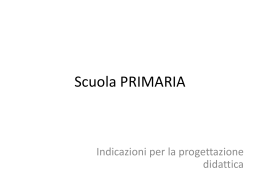 Scuola PRIMARIA - Arcidiocesi di Udine