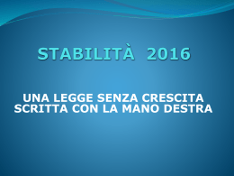 STABILIT&Agrave; 2016 - Sinistra Ecologia Libert&agrave;
