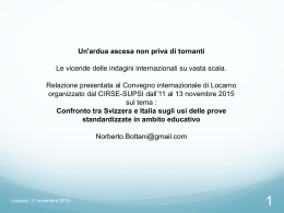 Un`ardua ascesa non priva di tornanti.