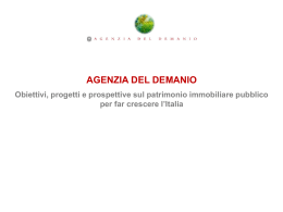 Obiettivi, progetti e prospettive sul patrimonio immobiliare pubblico