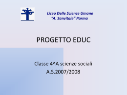 Progetto Educ - Liceo Scienze Umane Sanvitale