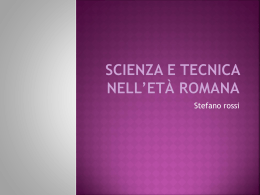 Scienza e tecnica nell*età romana