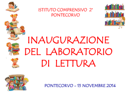 Inaugurazione laboratorio lettura Scuola Primaria PAOLA SARRO