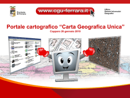 Presentazione del portale cartografico - CGU
