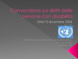 Convenzione Internazionale ONU 2006 Ppt