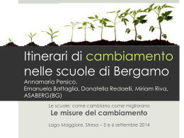 Itinerari di cambiamento nelle scuole di Bergamo