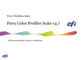 Presentazione delle novità in Fiery Color Profiler Suite v4.7