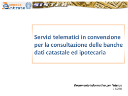 Servizi telematici in convenzione per la consultazione delle banche