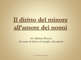 Il diritto del minore all*amore dei nonni