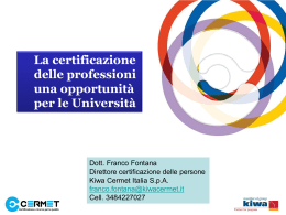 La certificazione delle professioni una opportunit&agrave; per le