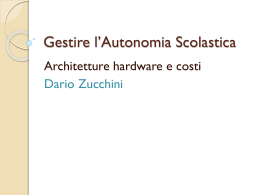Architetture hardware e costi