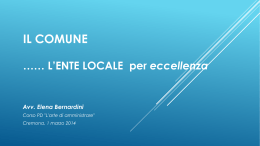le autonomie locali - PARTITO DEMOCRATICO di CREMONA