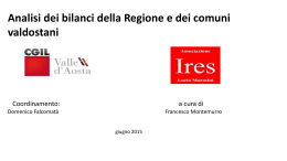 L`analisi - CGIL Valle d`Aosta