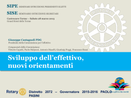 Sviluppo dell`effettivo nuovi orientamenti