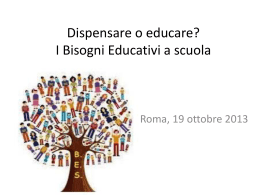 Dispensare o educare? - Chiesa Cattolica Italiana