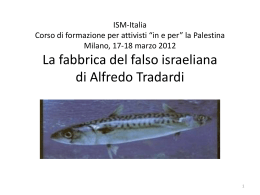 La fabbrica del falso israeliana - ISM