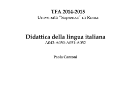 Materiali Didattica della Lingua italiana (febbraio