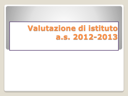 Valutazione di istituto a.s. 2012-2013