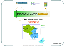 Piano di zona - relazione valutativa anno 2012