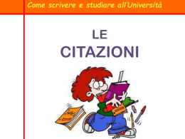 le_citazioni - Universit&agrave; degli Studi di Siena