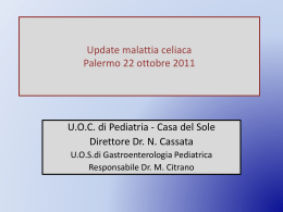 La clinica della malattia celiaca in pediatria
