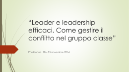 Leader e leadership efficaci - Diocesi di Concordia