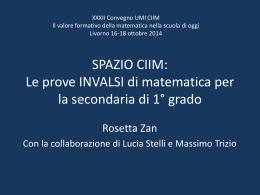 Le prove INVALSI di matematica per la secondaria di 1&deg; grado