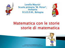 Matematica con le storie storie di matematica