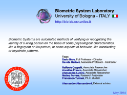 Diapositiva 0 - Biometric Systems Lab