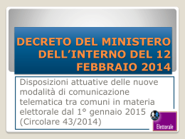 decreto del ministero dell*interno del 12 febbraio 2014
