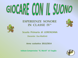 Scuola primaria di Lorenzana classe 4