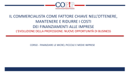 Corso Base &ndash; Il Commercialista come fattore chiave