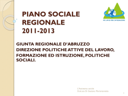 Piano sociale Regione Abruzzo 2011-2013
